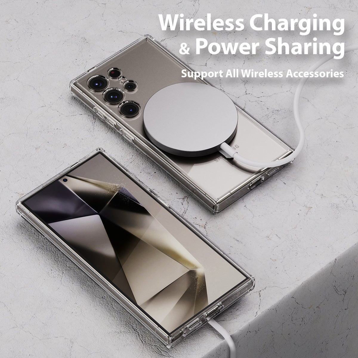 [Dome Case] Samsung Galaxy S24 Ultra Premium Clear Case Whitestonedome