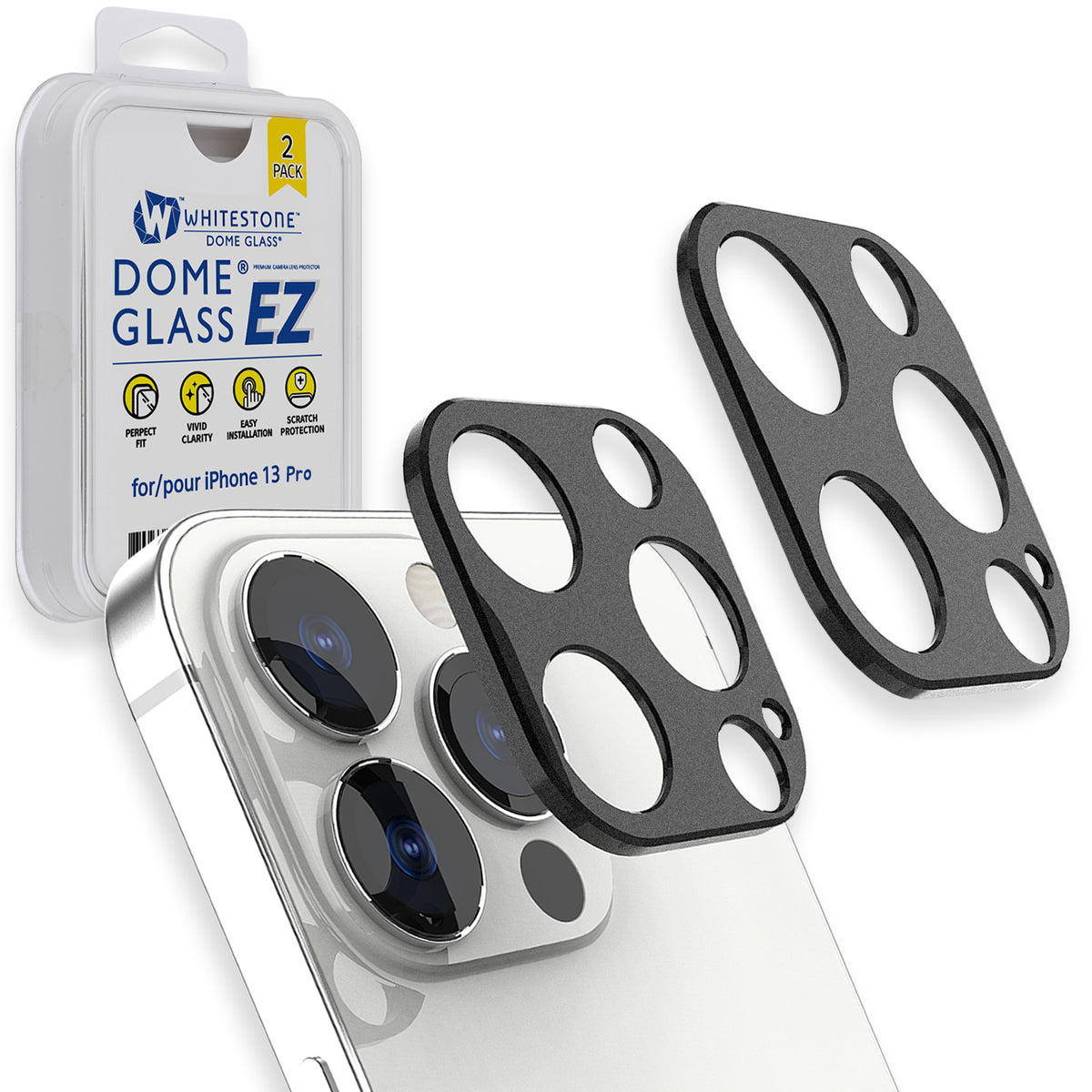 Camera EZ] iPhone 13 Pro Whitestone Camera EZ Protector - 2 Pack