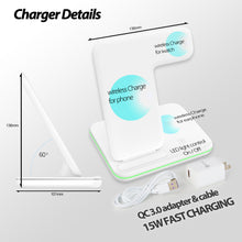 Load image into Gallery viewer, [Dome Charger] 3 in 1 Wireless Charging Station - 15W QI Fast Wireless Charger