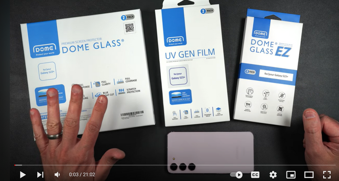 Whitestone Dome Screen Protector Lineup for Galaxy S23 Plus - Install & Review by HighTechCheck