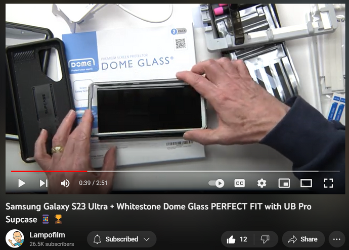 Samsung Galaxy S23 Ultra + Whitestone Dome Glass PERFECT FIT with UB Pro Supcase 📱🏆