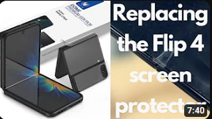 Replacing the screen protector on a Galaxy Flip 4 by Terry Livesey