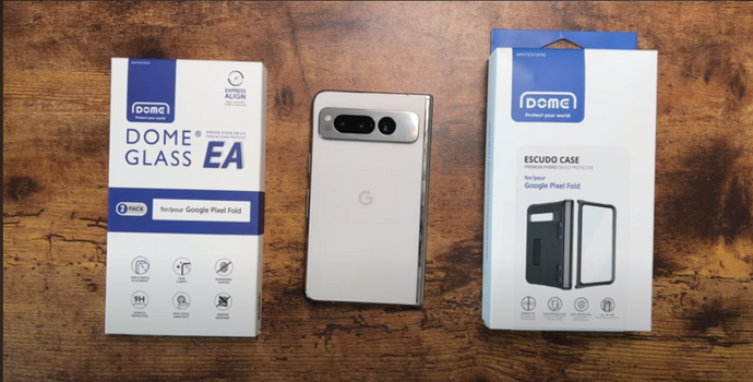 Google Pixel Fold EZ Dome Glass & Escudo Case by J.Williams