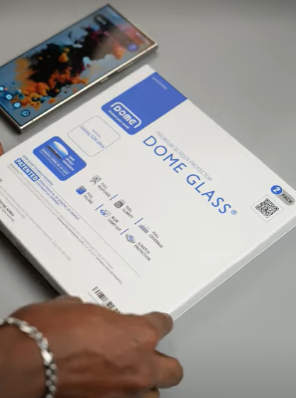 Samsung Galaxy S24 Ultra - Whitestone Dome Glass Screen Protector Installation by Izzi Boye