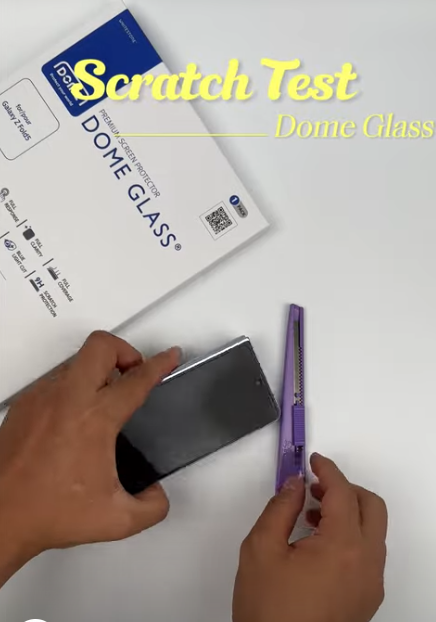 Whitestone Dome Glass Scratch Test for Z Fold 5