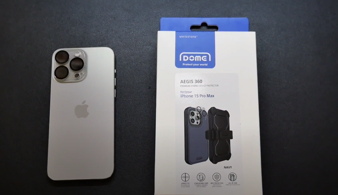 Whitestone Dome Aegis Case for the Apple iPhone 15 Pro Max (Navy) by Will H. Gadgets and More
