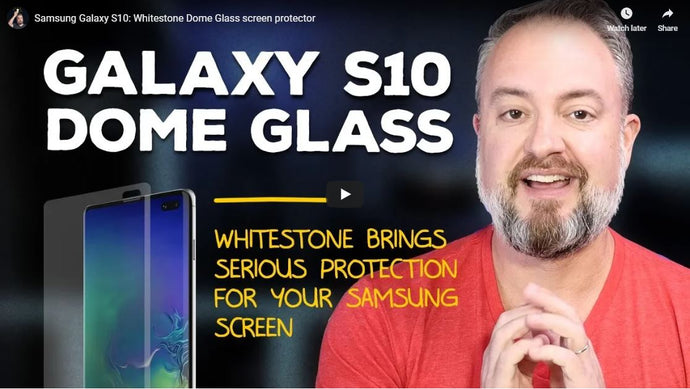 Samsung Galaxy S10: Whitestone Dome Glass screen protector by ModernDad