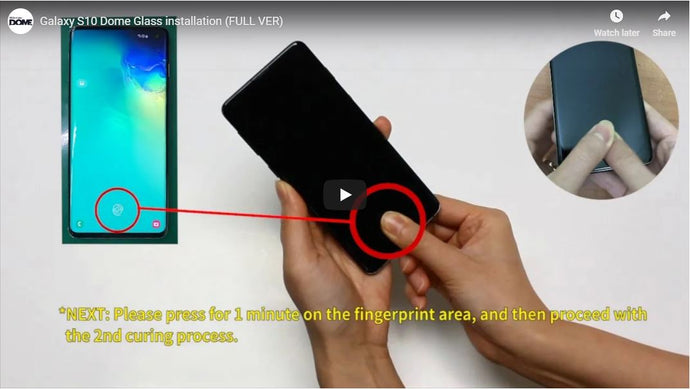 Official installation video for Galaxy S10 / S10plus Dome Glass (MUST WATCH BEFORE INSTALLATION)