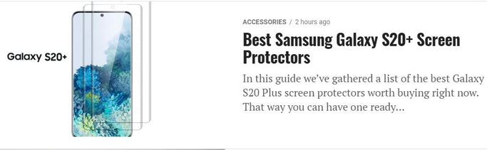 Best Galaxy S20+ Screen Protectors from Gotta Be Mobile