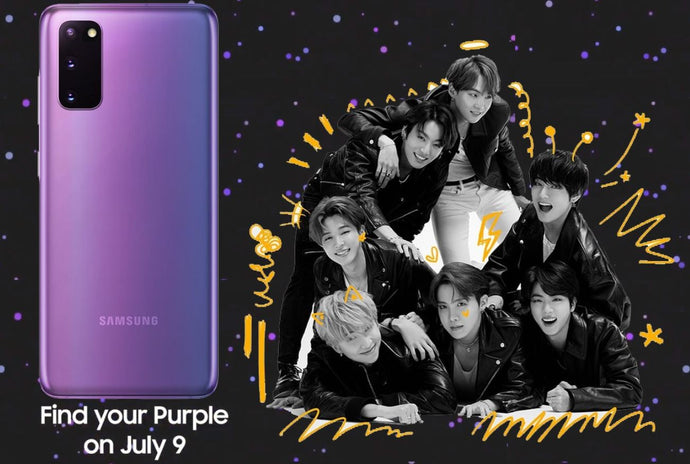 Samsung Galaxy S20+ × BTS edition in purple color