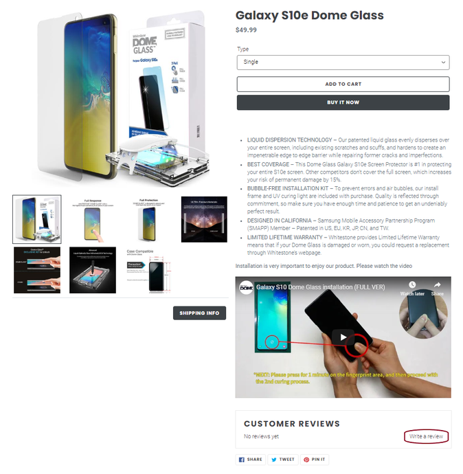 Whitestone Dome Glass review campaign (Buy 1 Get 1)