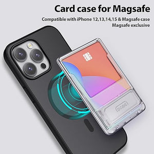 [Whitestone] Card Holder Mag-Safe (Magnetic Slot Card Holder Compatible with MagSafe Slim Hard PC Wallet for Back of Phone, Smartphone Cases