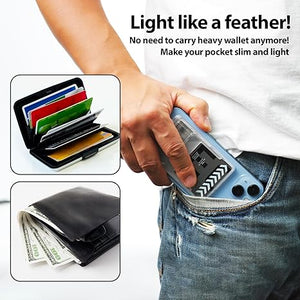 [Whitestone] Card Holder Mag-Safe (Magnetic Slot Card Holder Compatible with MagSafe Slim Hard PC Wallet for Back of Phone, Smartphone Cases