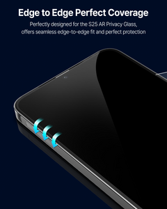 DOME GLASS Whitestone DOME AR Privacy [Super Anti-Reflection & Privacy] Tempered Glass Screen Protector for Galaxy S25+ with Easy Installation Tool [1Pack]
