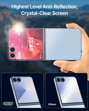Load image into Gallery viewer, DOME GLASS Whitestone 2PACK EZ GLASS AR for Samsung Galaxy Z Flip 7 [Super Anti-Reflection], Full Coverage [Easy Install] Tempered Glass Screen Protector [2pack]