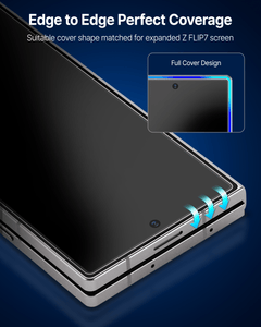 DOME GLASS Whitestone 2PACK EZ GLASS AR/Privacy for Samsung Galaxy Z Fold 7 [Super Anti-Reflection & Anti-Spy], Full Coverage [Easy Install] Private Tempered Glass Screen Protector [2pack]