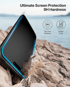 DOME GLASS Whitestone 2PACK EZ GLASS AR/Privacy for iPhone 17 Series [Super Anti-Reflection & Anti-Spy], Full Coverage [Easy Install] Private Tempered Glass Screen Protector [2pack]