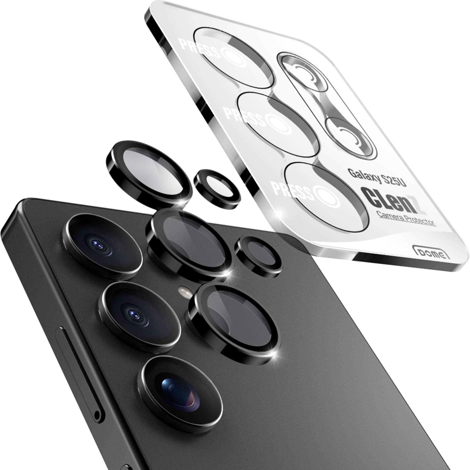 DOME GLASS Whitestone DOME Camera Ring Type [HD Clarity] Tempered Glass  Lens Protector for Galaxy S25Ultra [2Pack]