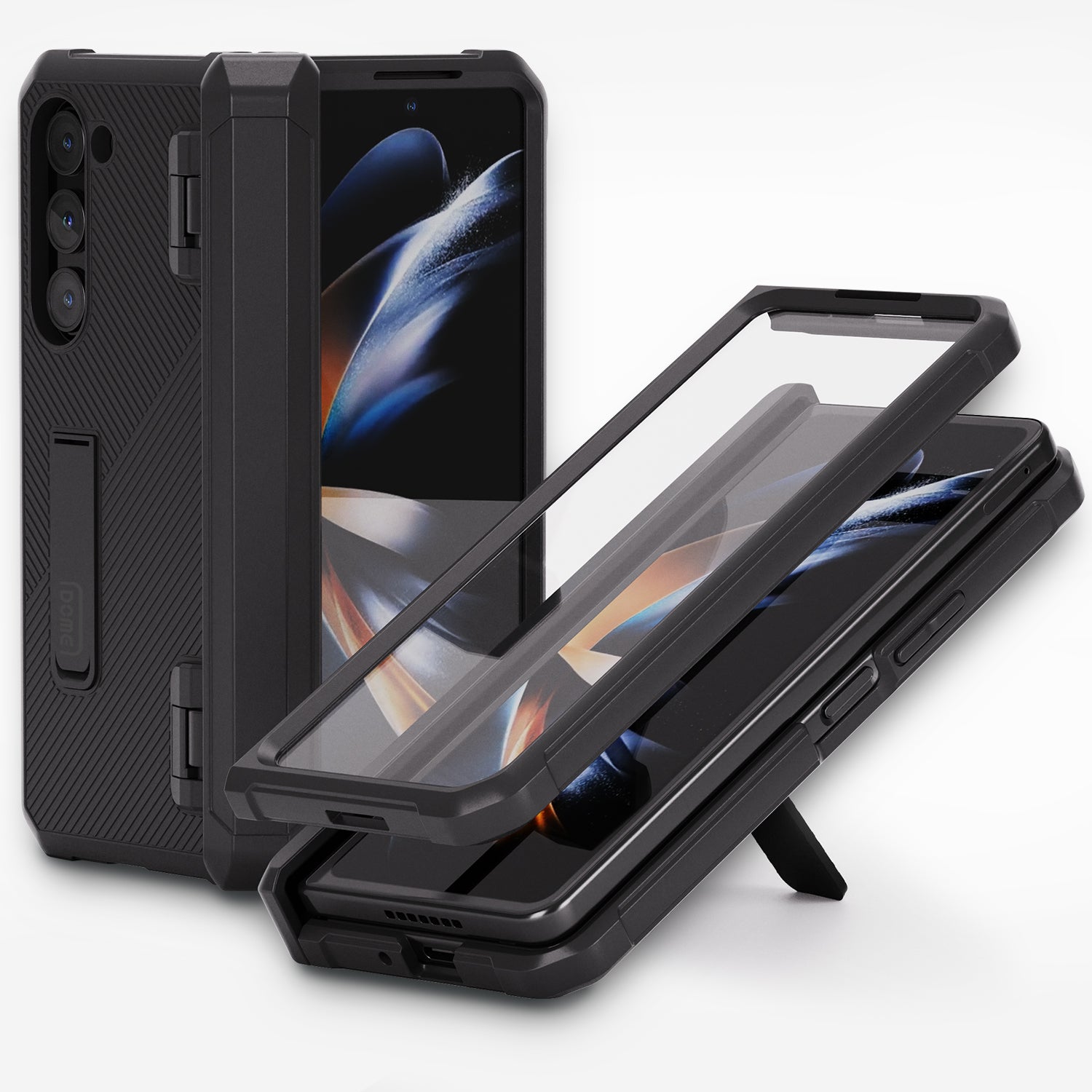 DOME GLASS Whitestone Escudo Armored Case For Z Fold 5 Made Of PC Material, Hinge Protection Designed With Kickstand & Ultimate Fit Phone Cover For Z DOME GLASS Whitestone Escudo Armored Case For Z Fold 5 Made Of PC Material, Hinge Protection Designed With Kickstand & Ultimate Fit Phone Cover For Z