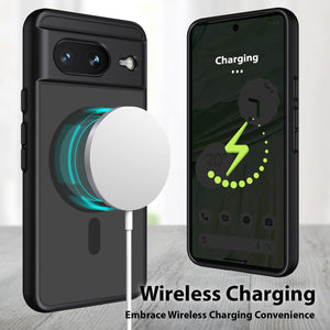 [Whitestone] Scope Case for Google Pixel 8 (2023), Flexible Silicone Black TPU Case, Protective Phone Cover for Pixel 8 - Solid Black