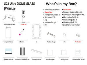 [Dome Glass] Samsung Galaxy S22 Ultra Tempered Glass Screen Protector with Installation Kit - Liquid Dispersion Tech