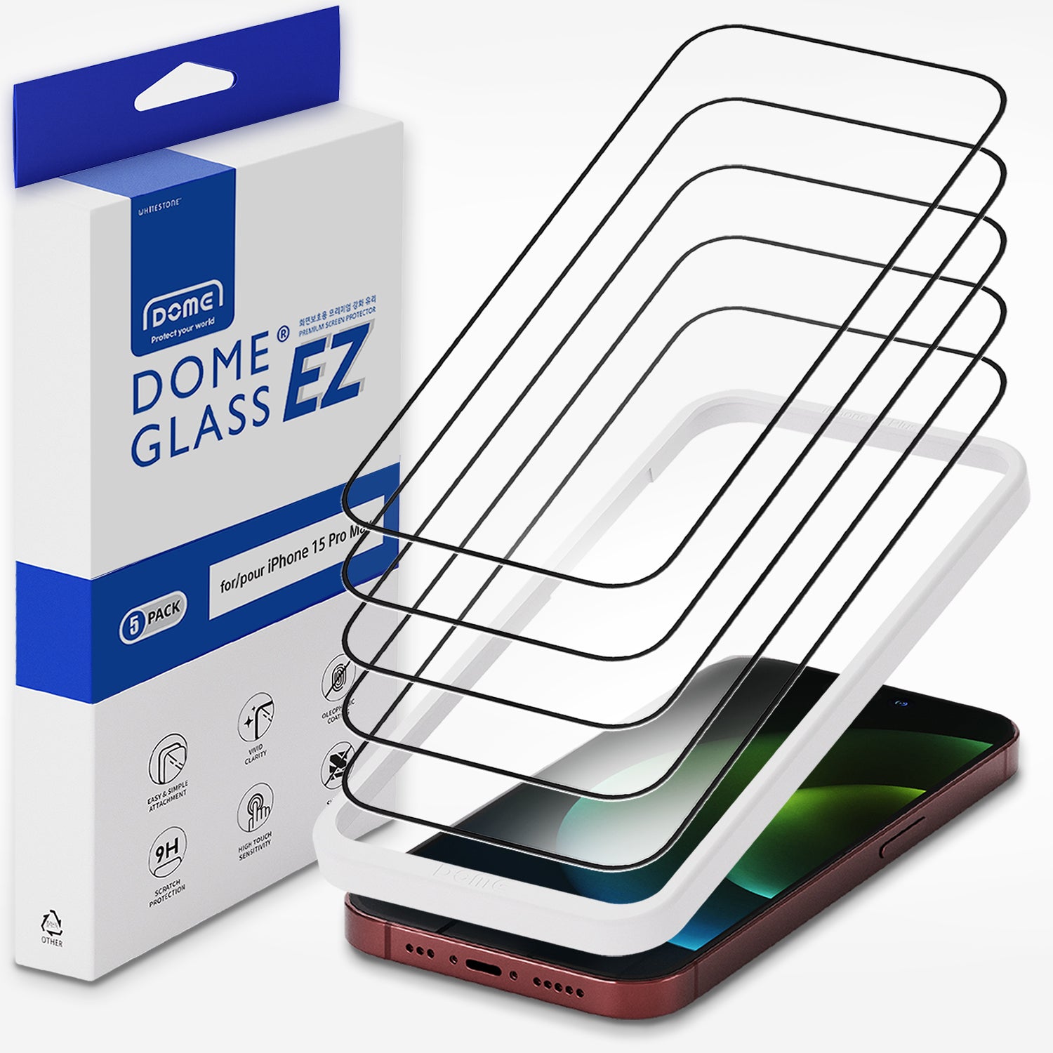Iphone Whitestone Dome [EZ] IPhone 15 Pro Max EZ Glass Screen