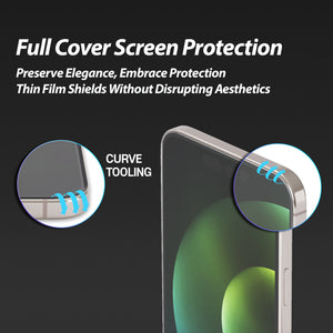 [UV GEN] iPhone 15 Pro (2023) Hard Coated Film Screen Protector with UV light - 2 Pack of Film