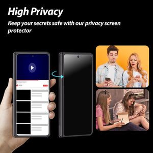 [Privacy EA] Samsung Galaxy Z Fold 5 (2023) Privacy Screen Protector Full Coverage Tempered Glass Shield [Easy Install] Anti-Spy - 2PACK