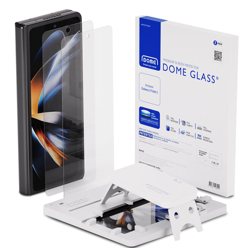 [Dome Glass] Samsung Galaxy Z Fold 5 Full Tempered Glass Shield with Liquid Dispersion Tech [Easy to Install Kit] Smart Phone Screen Guard
