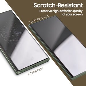 [UV GEN] Samsung Galaxy S23 Ultra (2023) Hard Coated Film Screen Protector with UV light - 2 Pack of Film