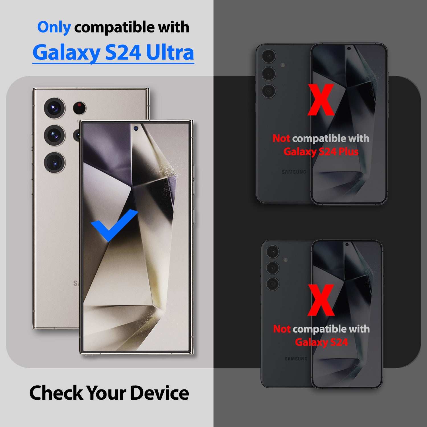 Dome Glass] Samsung Galaxy S24 Ultra Tempered Glass Screen Protector –  Whitestonedome