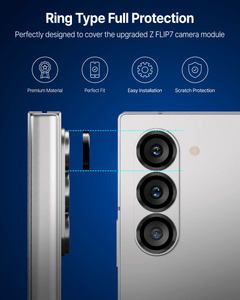 DOME GLASS Whitestone DOME Camera Ring Type for Samsung Galaxy Z Fold 7 [Case friendly & HD clrearity] Tempered Glass Lens Protector [1pack]