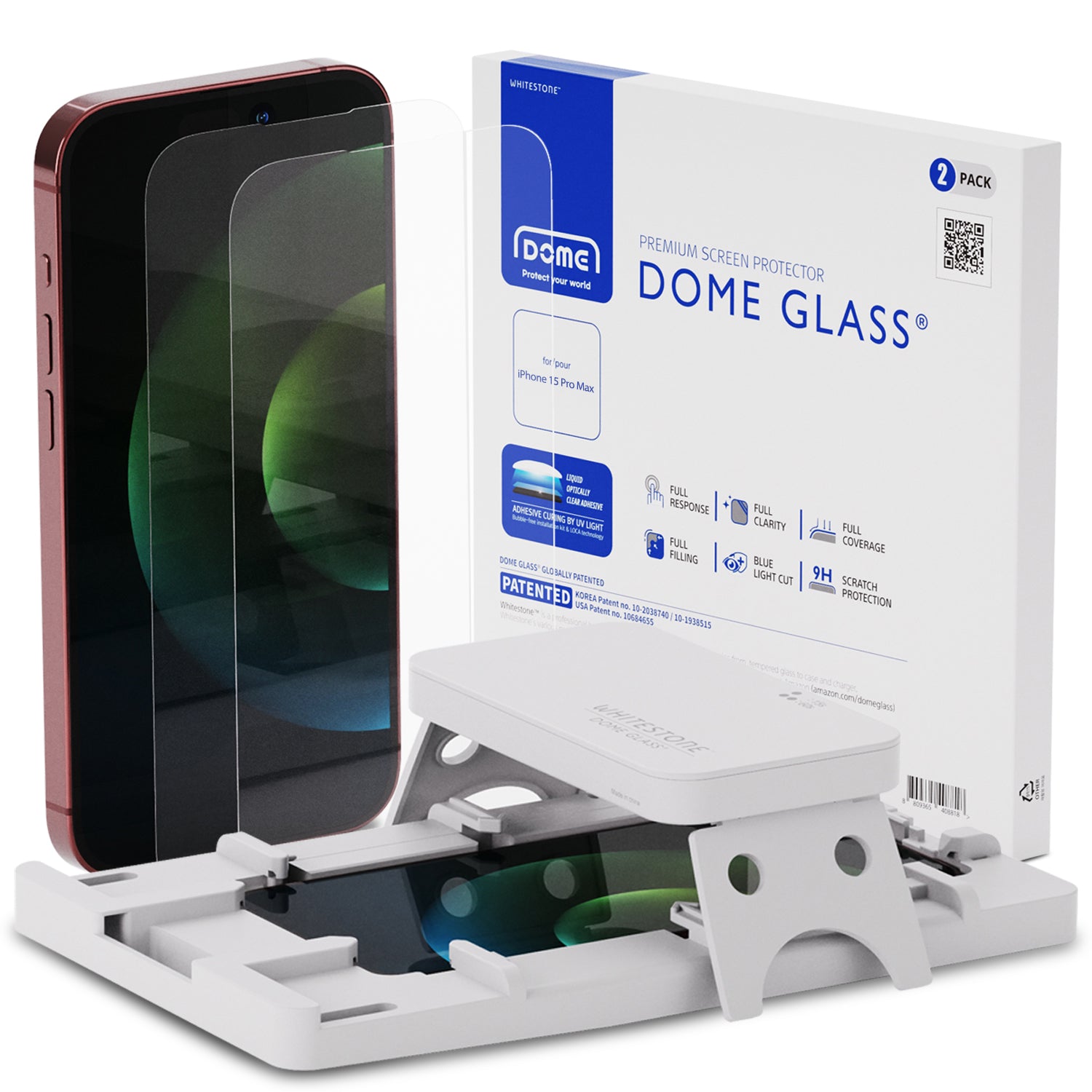 Dome Glass] iPhone 15 Pro Max Tempered Glass Screen Protector (6.7