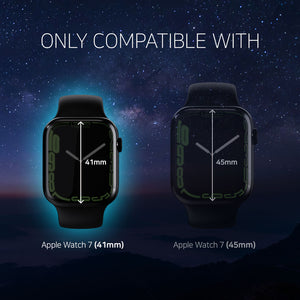 [Dome Glass] Apple Watch Series 8 and 7 (41mm) Tempered Glass Screen Protector [Liquid Dispersion Tech] With Case