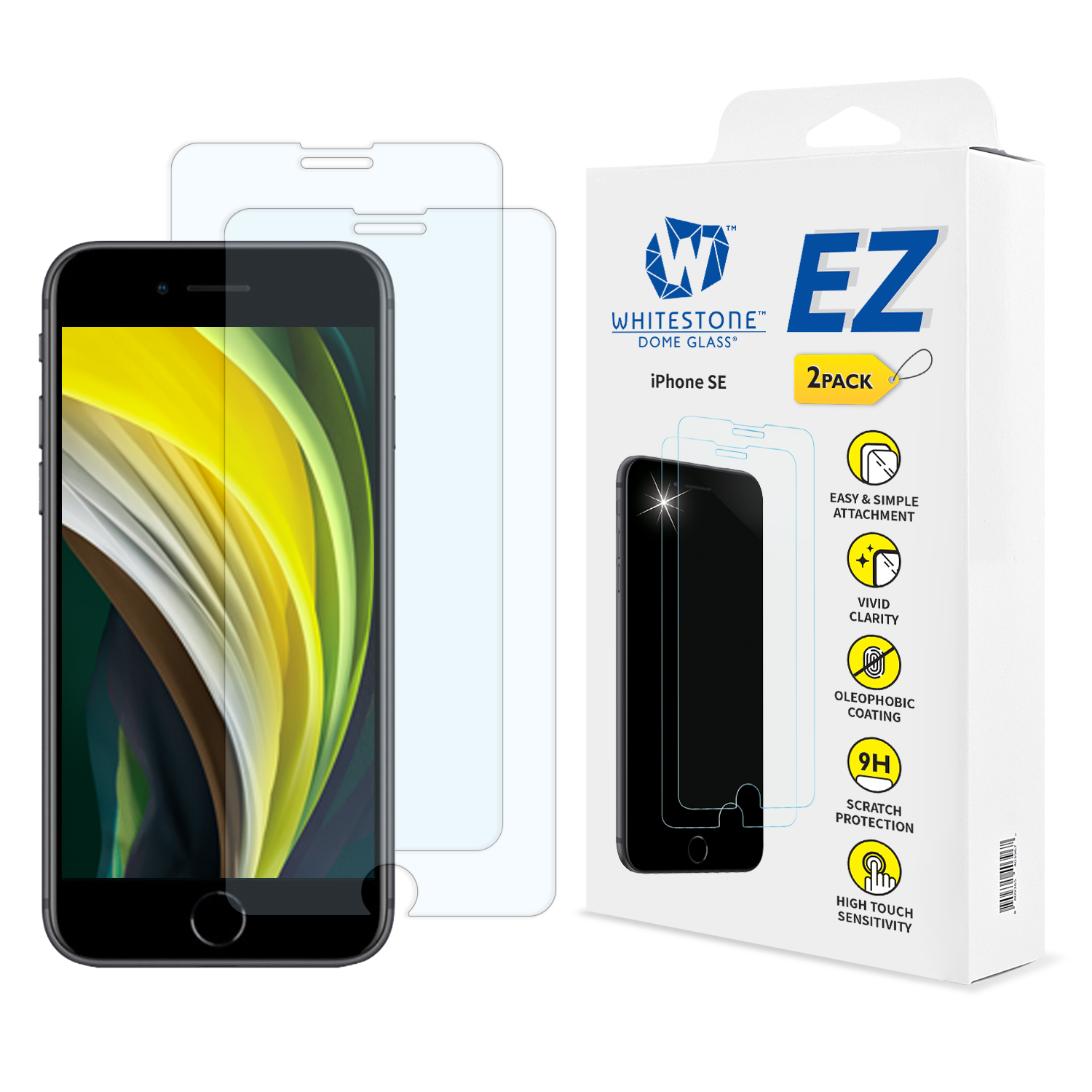 iPhone SE EZ Tempered Glass Screen Protector Pack