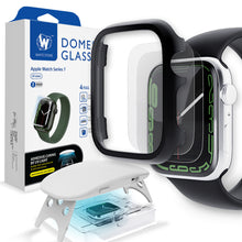 Load image into Gallery viewer, [Dome Glass] Apple Watch Series 8 and 7 (41mm) Tempered Glass Screen Protector [Liquid Dispersion Tech] With Case