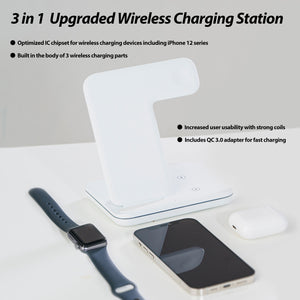 [Dome Charger] 3 in 1 Wireless Charging Station - 15W QI Fast Wireless Charger