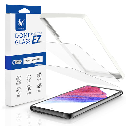 Funrae Verre Trempé pour Samsung Galaxy M53 5G [2 pièces]+[2