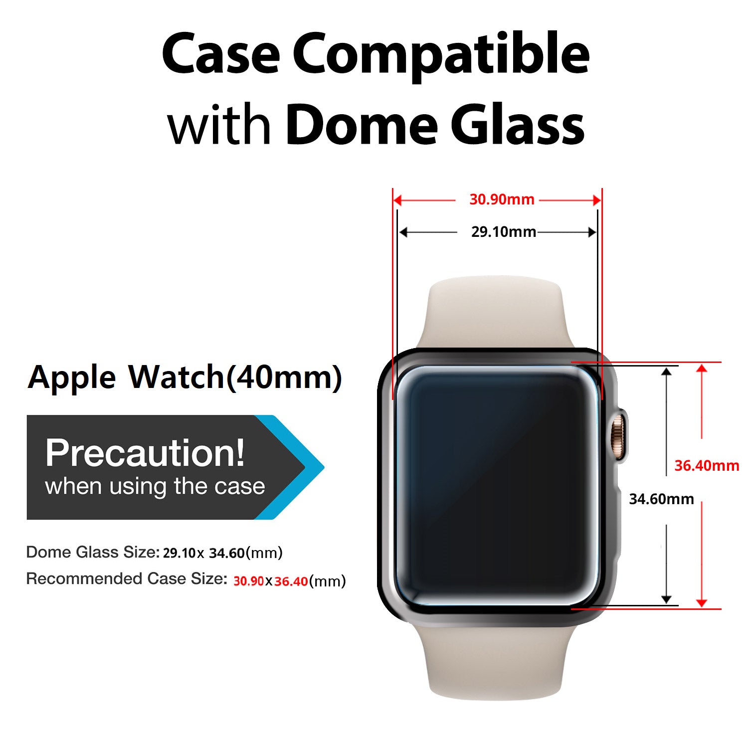 Tempered Glass Apple Watch Series Screen Sizes [Dome Glass