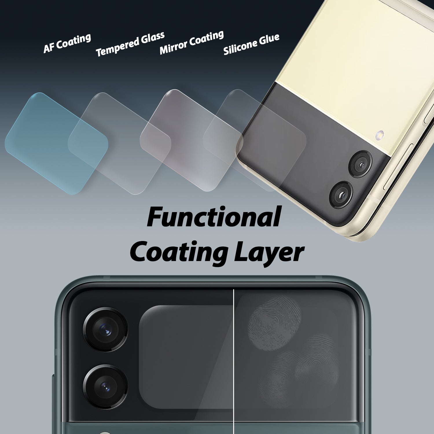 GOOSPERY Cover Luster Compatibile con Galaxy Z Flip 4 con Copertura a GOOSPERY Cover Luster Compatibile con Galaxy Z Flip 4 con Copertura a