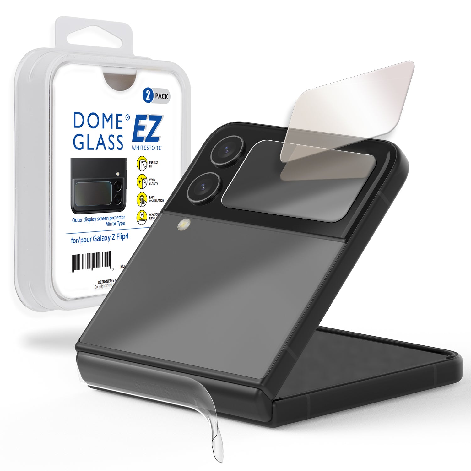 GOOSPERY Cover Luster Compatibile con Galaxy Z Flip 4 con Copertura a GOOSPERY Cover Luster Compatibile con Galaxy Z Flip 4 con Copertura a
