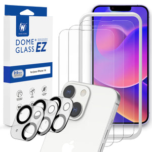 [EZ w Cam] iPhone 14 EZ Glass Screen Protector (6.1") with Camera Protector - 3 Pack