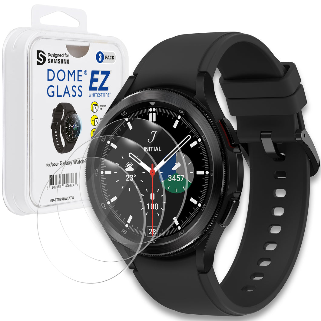 [EZ] Whitestone Galaxy Watch 4 Classic (46mm) Premium Tempered Glass Screen Protector - 3 PACK