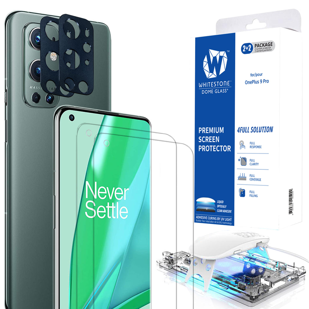 [Dome Glass] OnePlus 9 Pro Tempered Glass Screen Protector 2 + 2 Pack