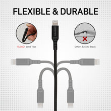 Load image into Gallery viewer, [Dome Cable] C to Lightning for Apple iPhone Fast Charging Cable 6ft MFI Metal Shell USB C to Lightning with braiding - 1Pack