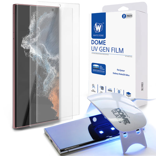 [UV GEN] Galaxy Note20 Ultra (2020) Hard Coated Film Screen Protector with UV light - 2 Pack of Film