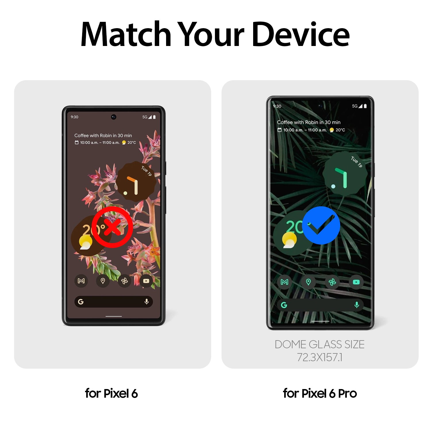 [Dome Glass] Google Pixel 6 Pro Tempered Glass Screen Protector Liqu