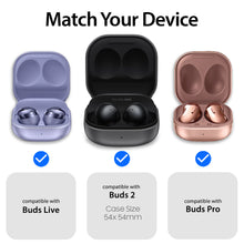 Load image into Gallery viewer, [Dome Case] Galaxy Buds 2 / Pro / Live Rugged Bumper Fullbody Protective Case with Carabiner (Black / Yellow)
