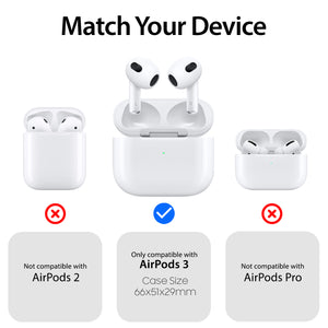 [Dome Case] Airpods 3 Rugged Lock Fullbody Protective Case with Carabiner Wireless Charging Supported (Black / Yellow)