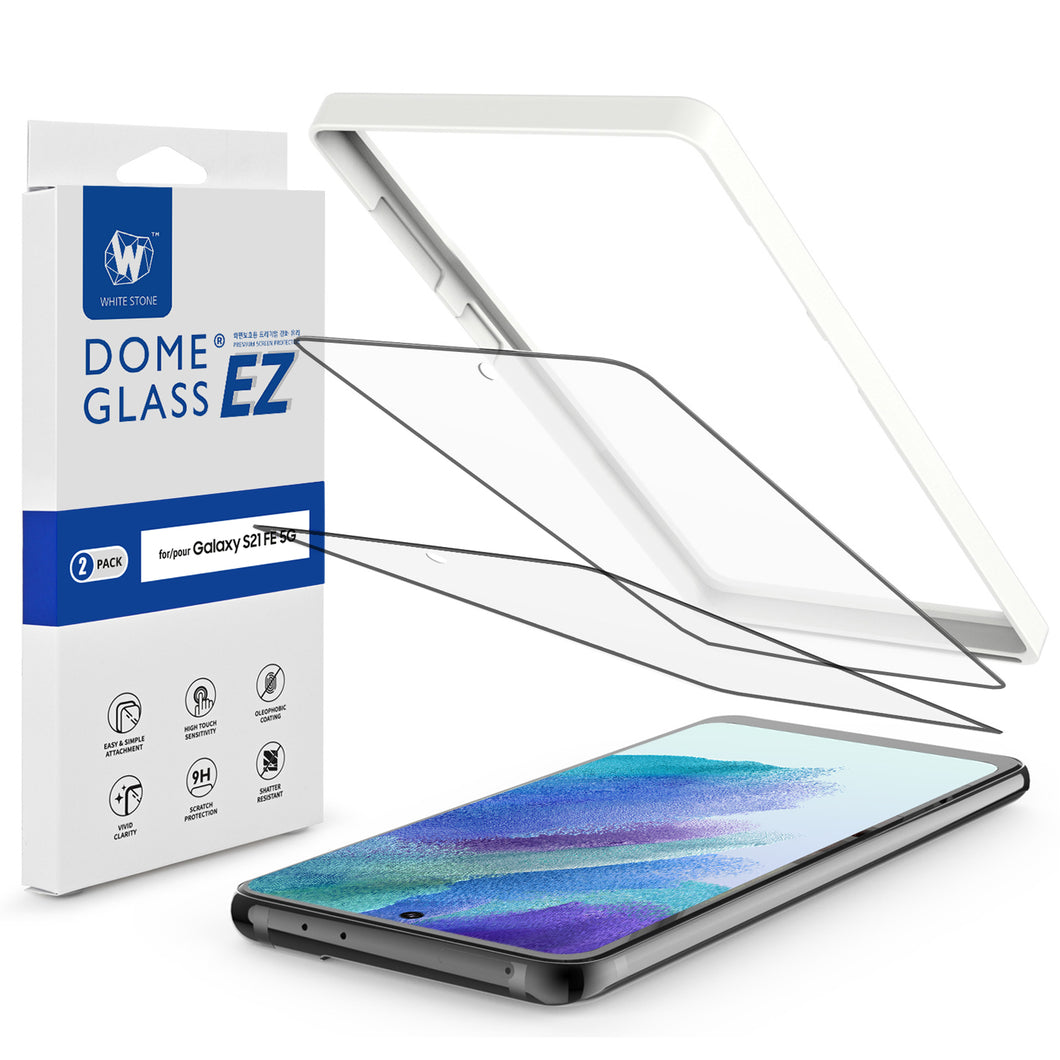 EZ] Whitestone Galaxy S21 FE EZ Tempered Glass Screen Protector - 2 P –  Whitestonedome